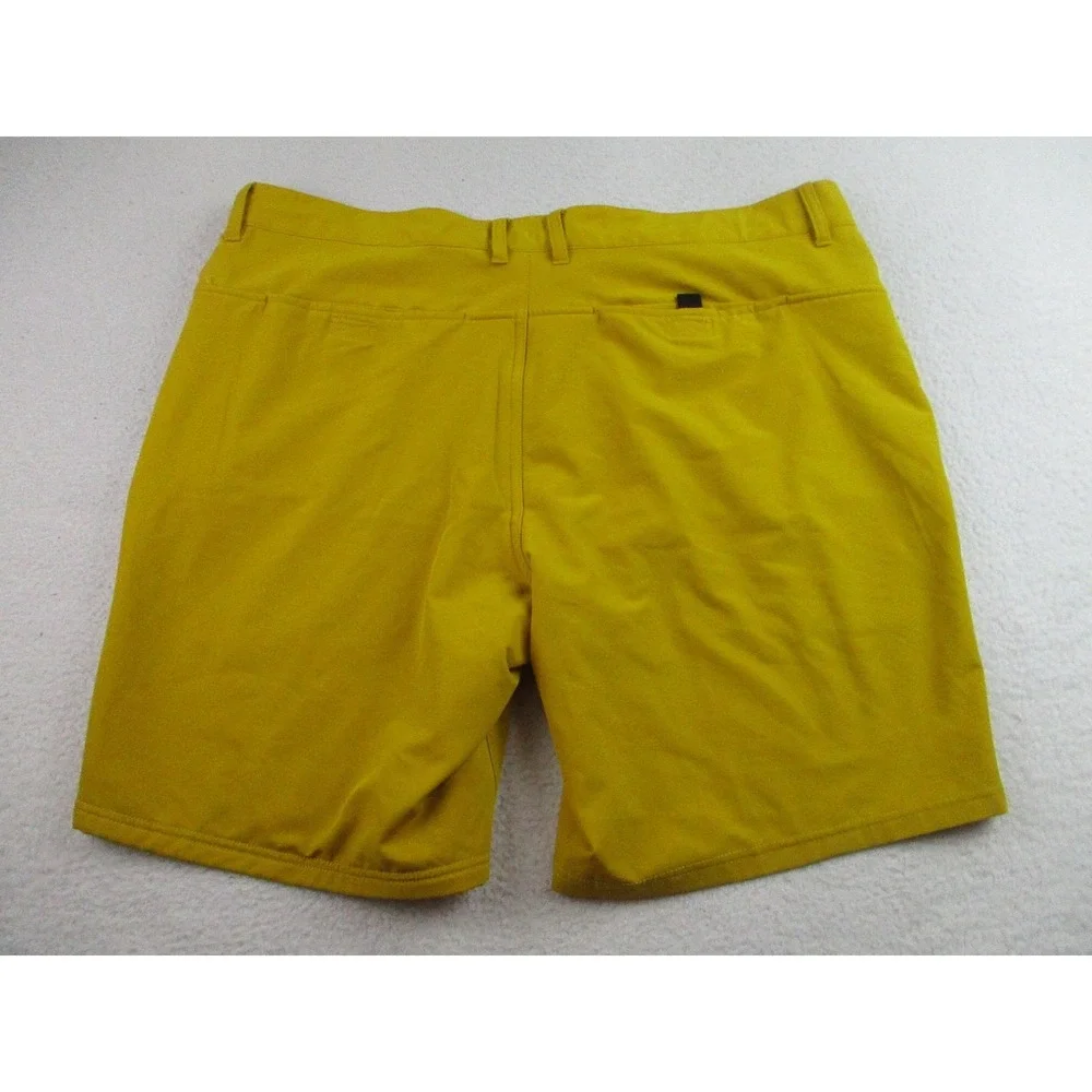 North Face Shorts‎ Mens 40 Yellow Stretch Zip Pocket Quick Dry Outdoor Hiking